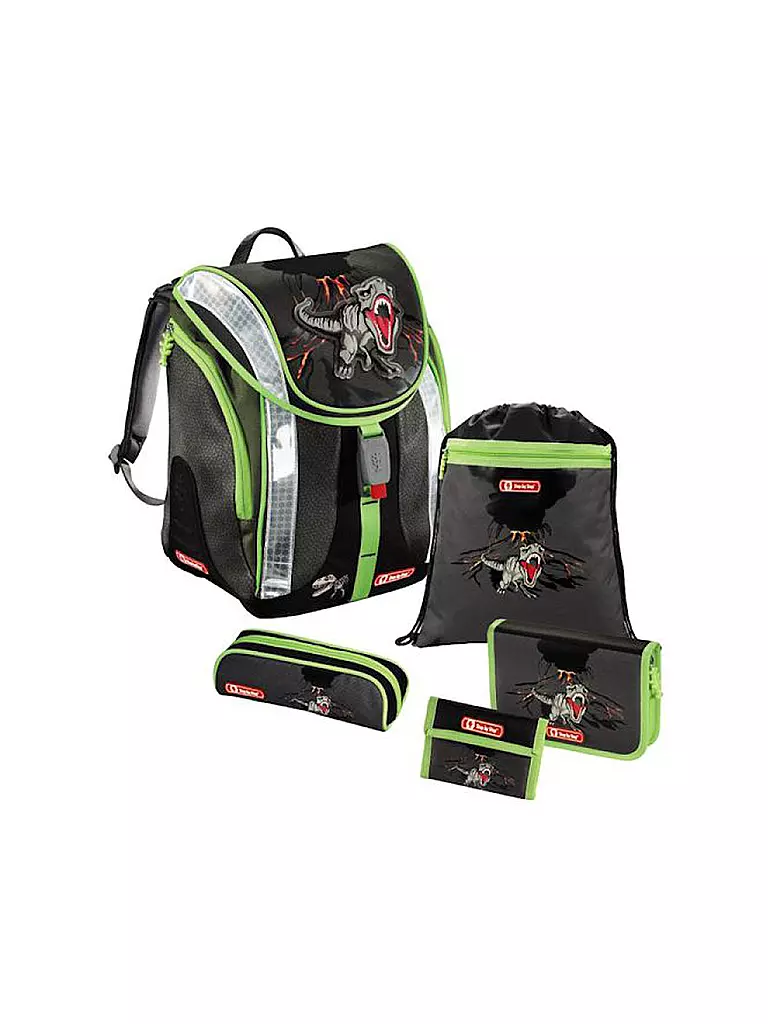 STEP BY STEP | Schultaschen-Set "Flexline- T-Rex" 5-tlg. | 