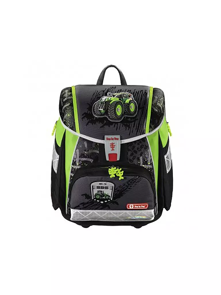 STEP BY STEP | Schultaschen-Set  "Touch" 4-tlg. (Green Traktor) | grün
