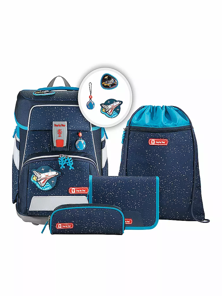 STEP BY STEP | SPACE Schultaschen-Set 5-tlg. "Sky Rocket" | blau