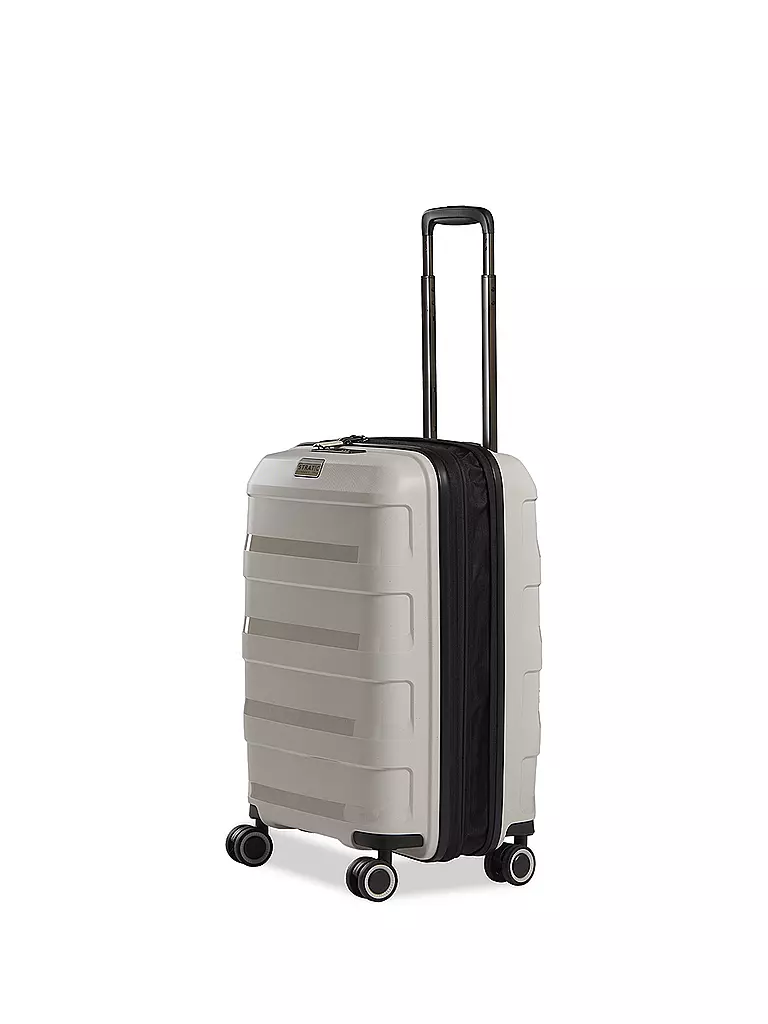 STRATIC | Trolley Straw+ 55cm Beige | schwarz