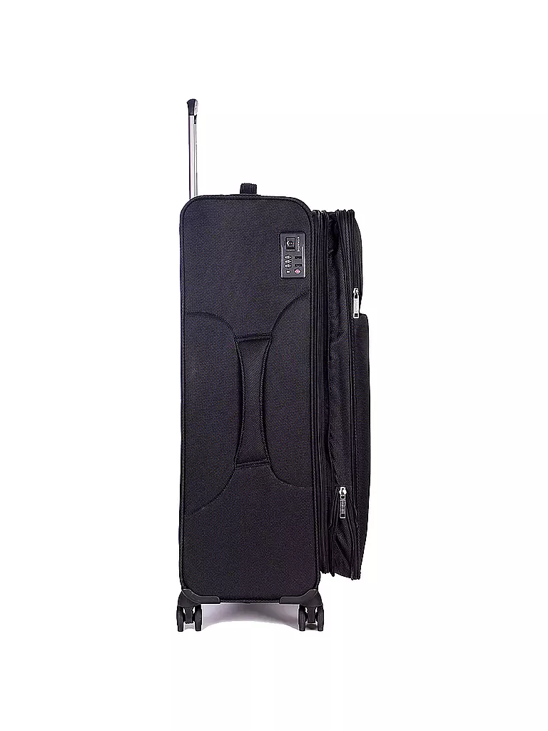 STRATIC | Trolley weich LIGHT L 75cm black | dunkelblau