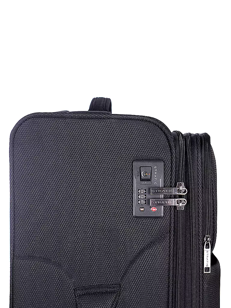 STRATIC | Trolley weich LIGHT L 75cm black | dunkelblau
