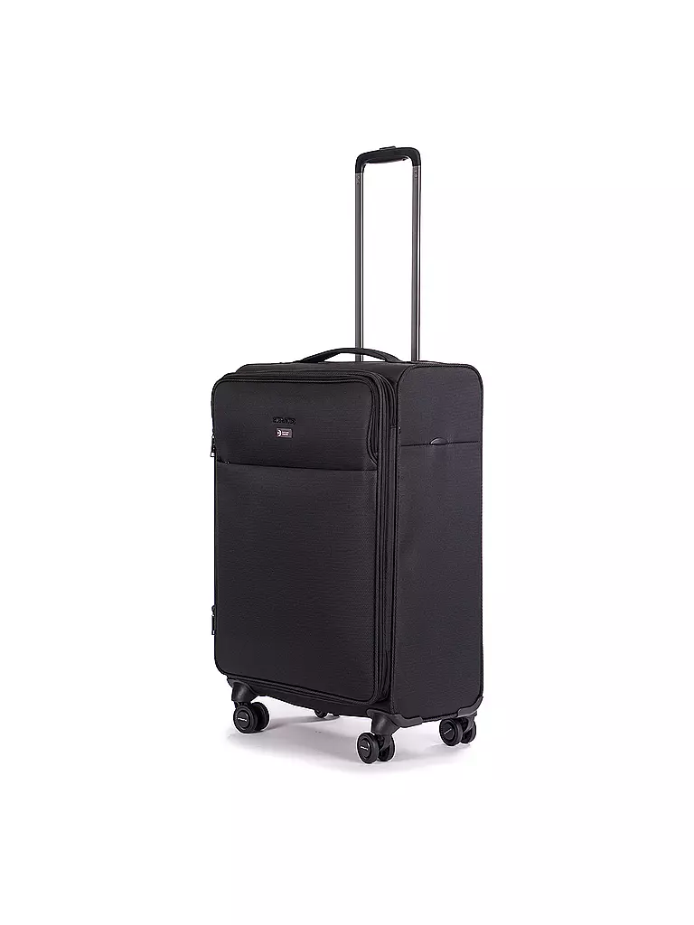 STRATIC | Trolley weich LIGHT M 65cm black | dunkelblau