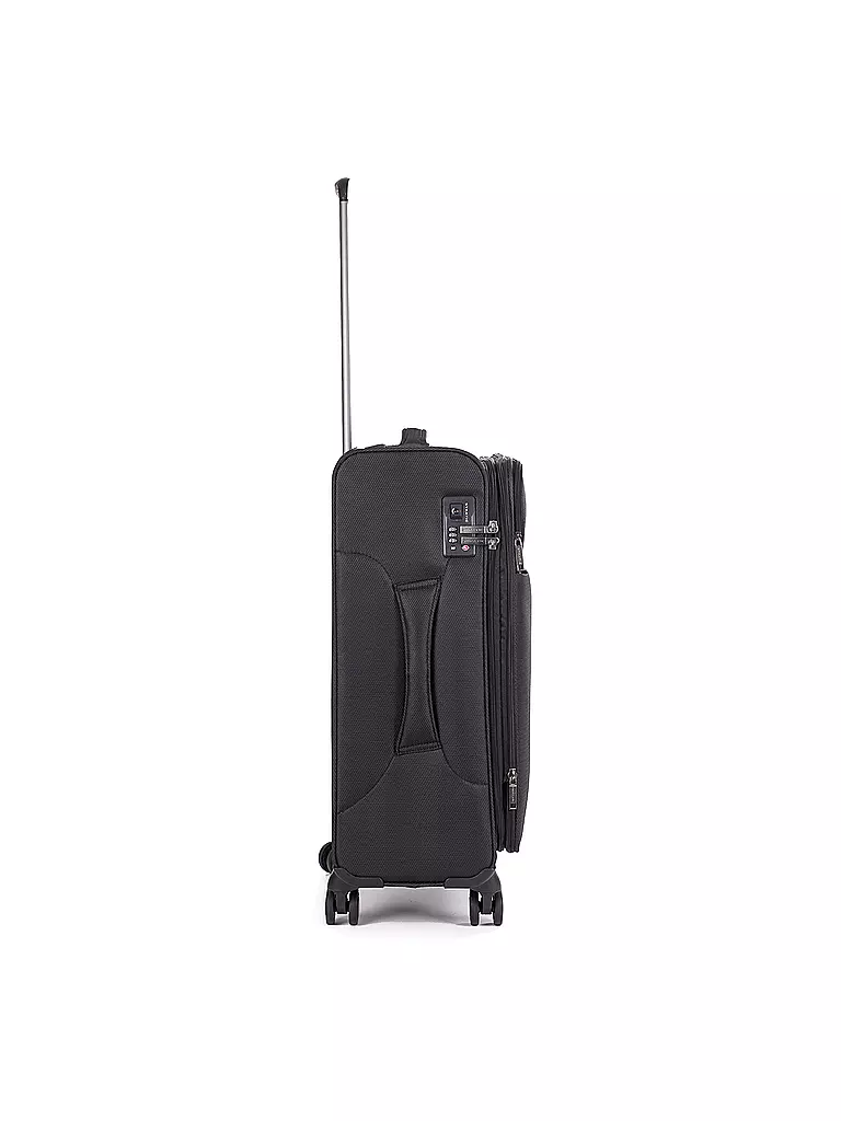 STRATIC | Trolley weich LIGHT M 65cm black | dunkelblau