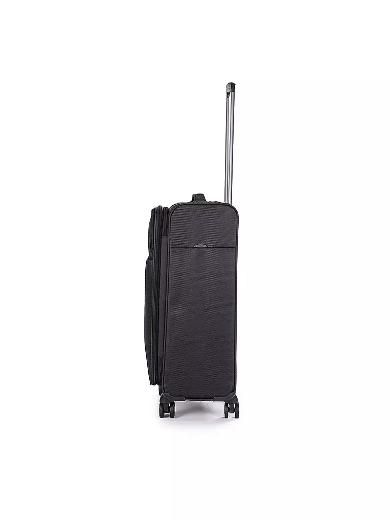 STRATIC | Trolley weich LIGHT M 65cm black | dunkelblau