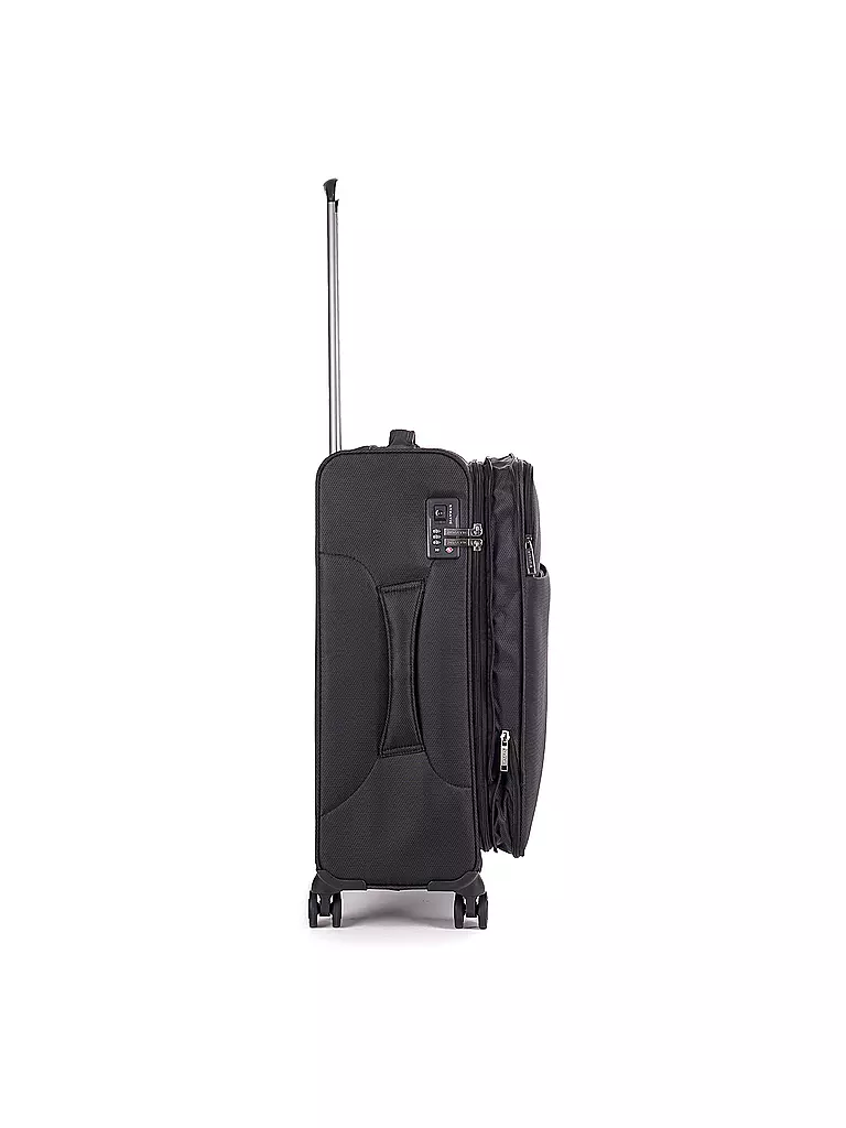 STRATIC | Trolley weich LIGHT M 65cm black | dunkelblau