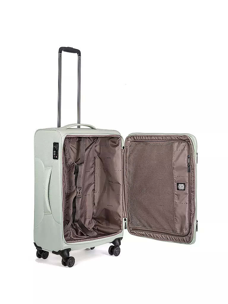 STRATIC | Trolley weich LIGHT M 65cm mint | dunkelblau