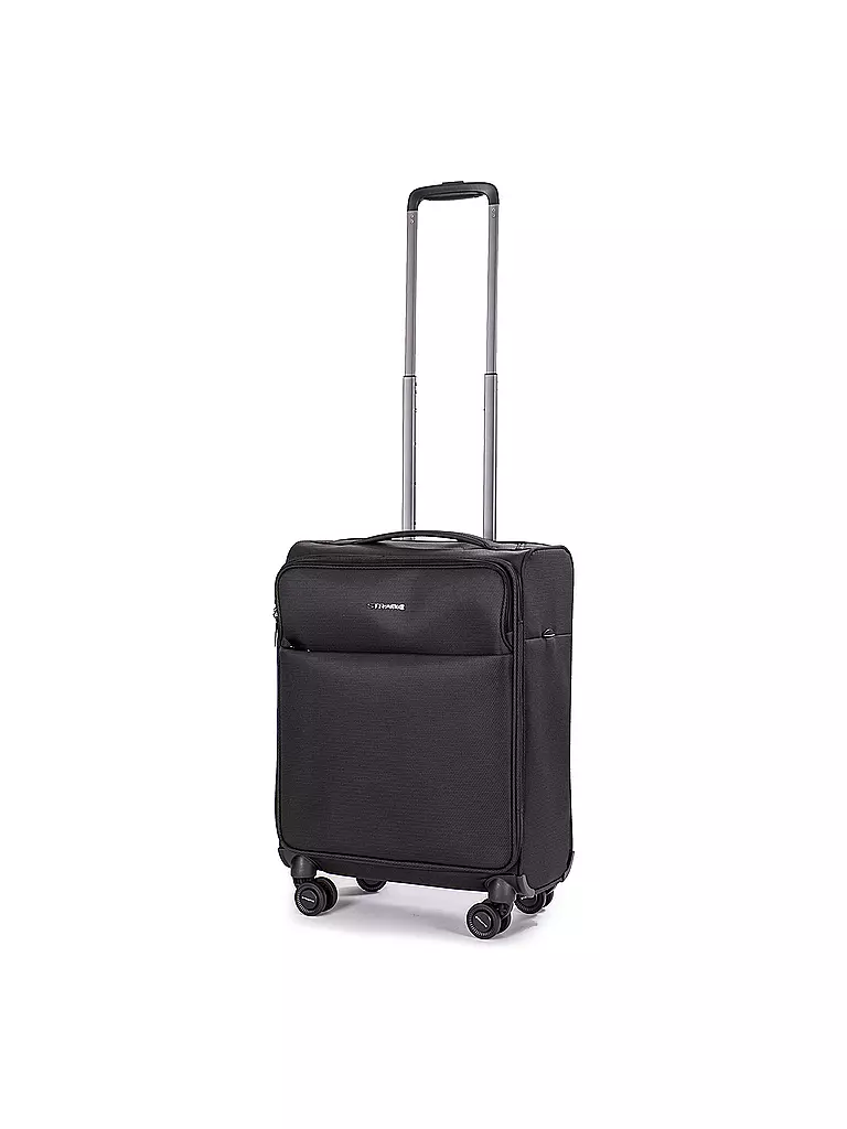 STRATIC | Trolley weich LIGHT S 55cm black | dunkelblau