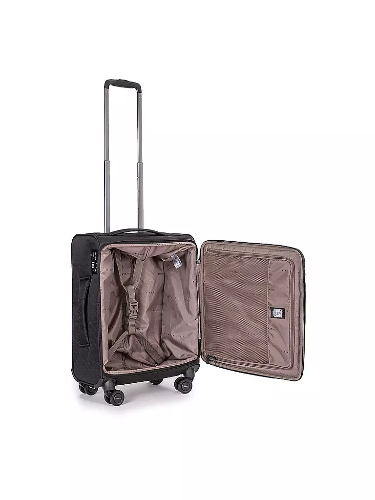 STRATIC | Trolley weich LIGHT S 55cm black | dunkelblau