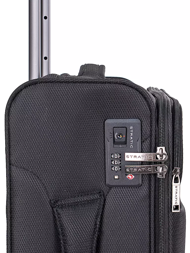 STRATIC | Trolley weich LIGHT S 55cm black | dunkelblau