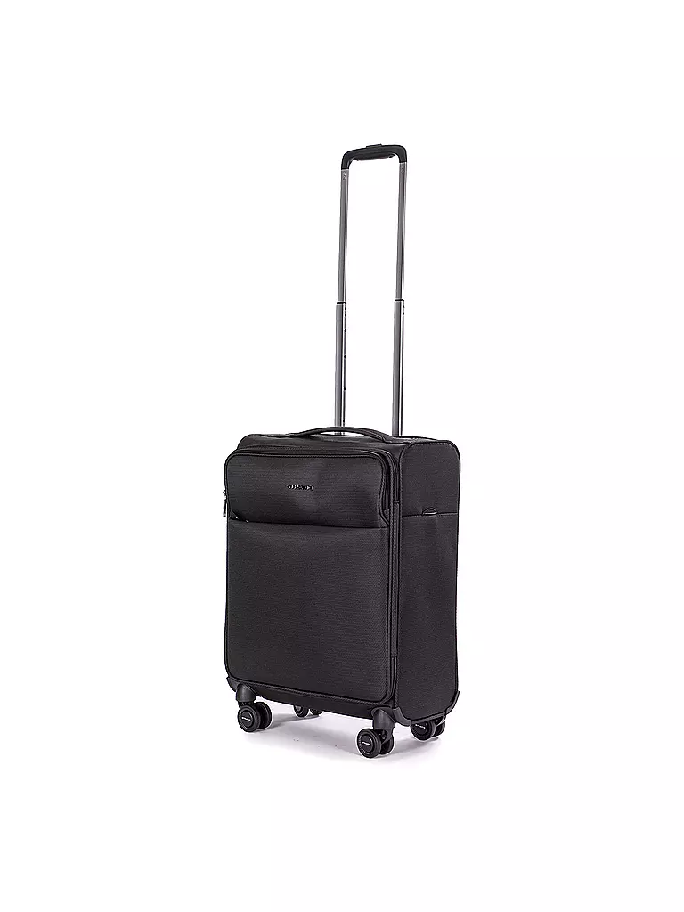 STRATIC | Trolley weich LIGHT S 55cm black | dunkelblau