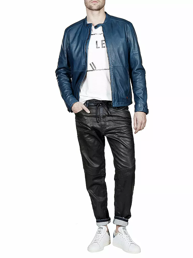 STRELLSON | Lederjacke "Beacon" | blau