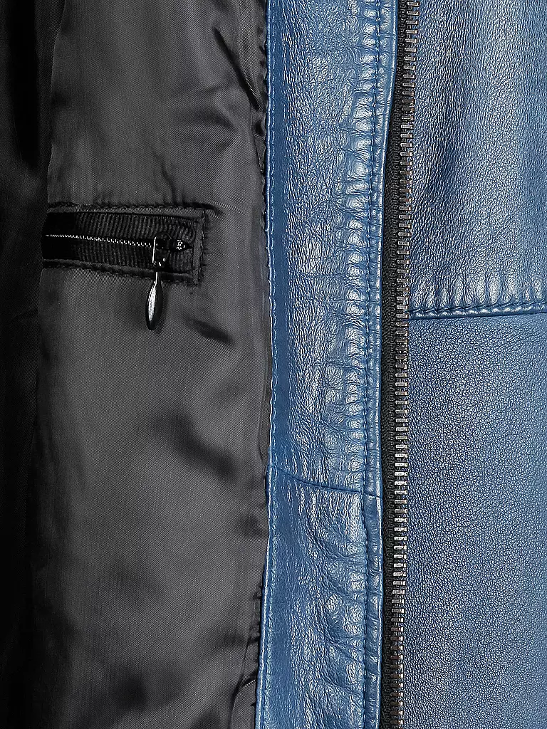 STRELLSON | Lederjacke "Beacon" | blau