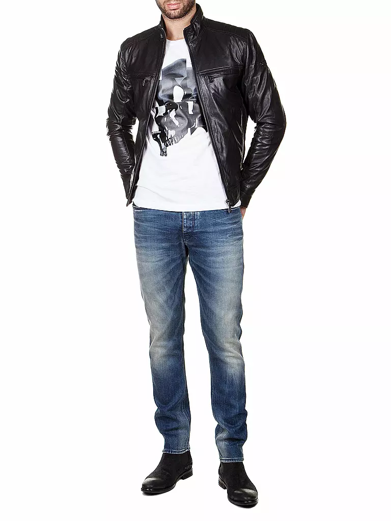 STRELLSON | Lederjacke | schwarz