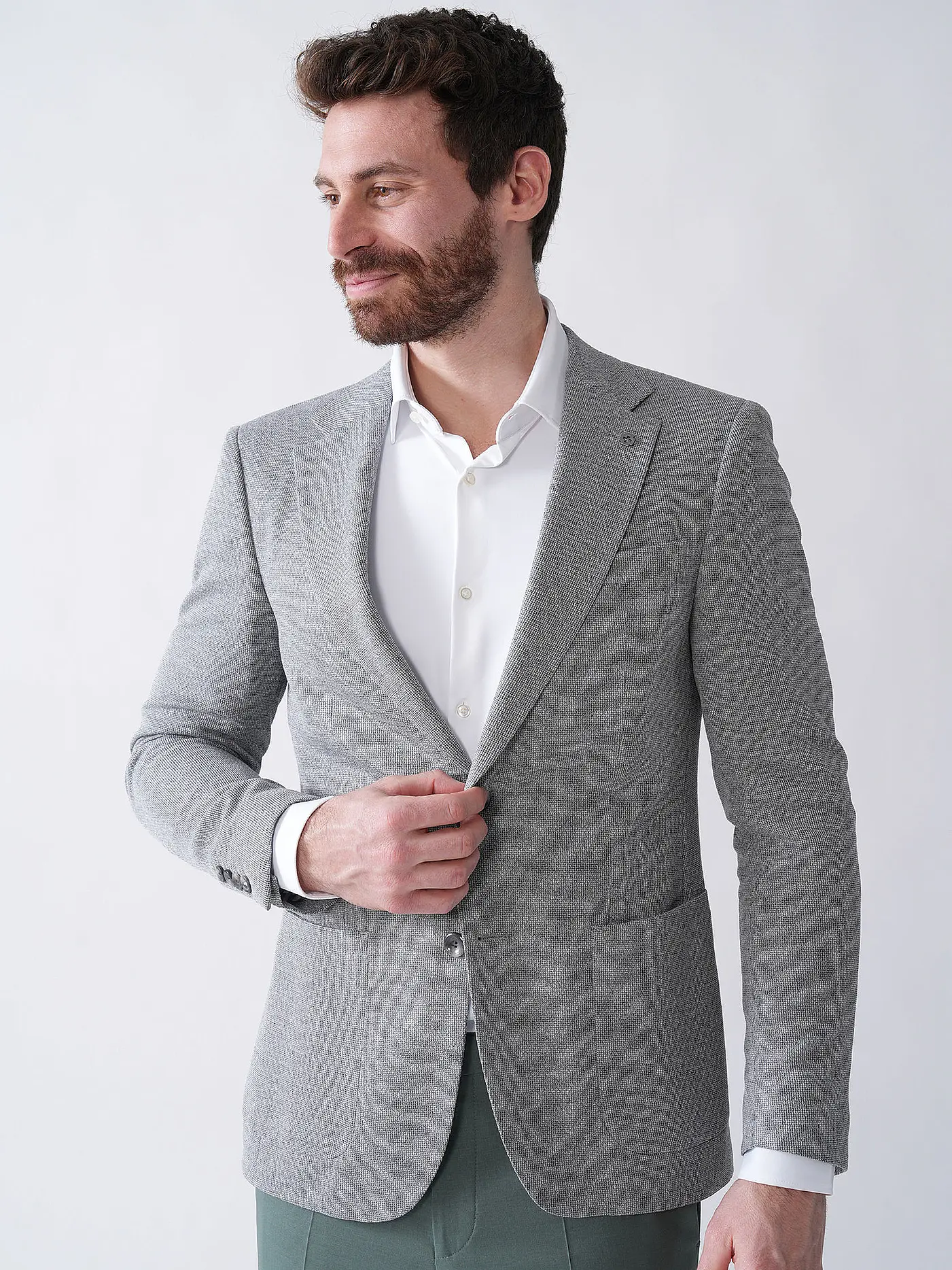 STRELLSON | Sakko Slim Fit ARNDT | hellgrau