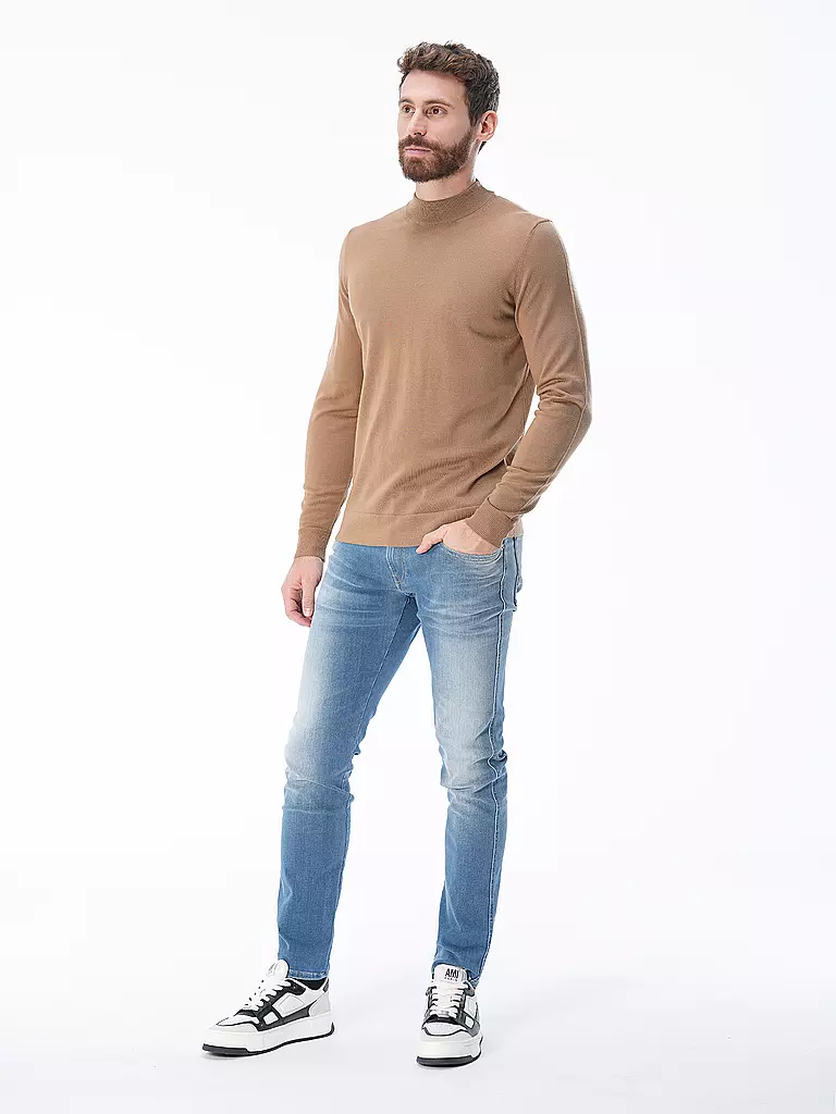 STRELLSON | Stehkragenpullover MAREK | camel