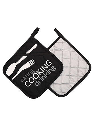 STUCO | Topflappen mit Eingriff 20x20cm Newspaper