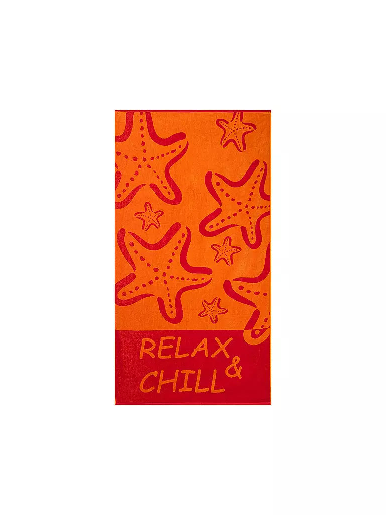 STUCO | Strandtuch 170x90cm Relax & Chill  | orange