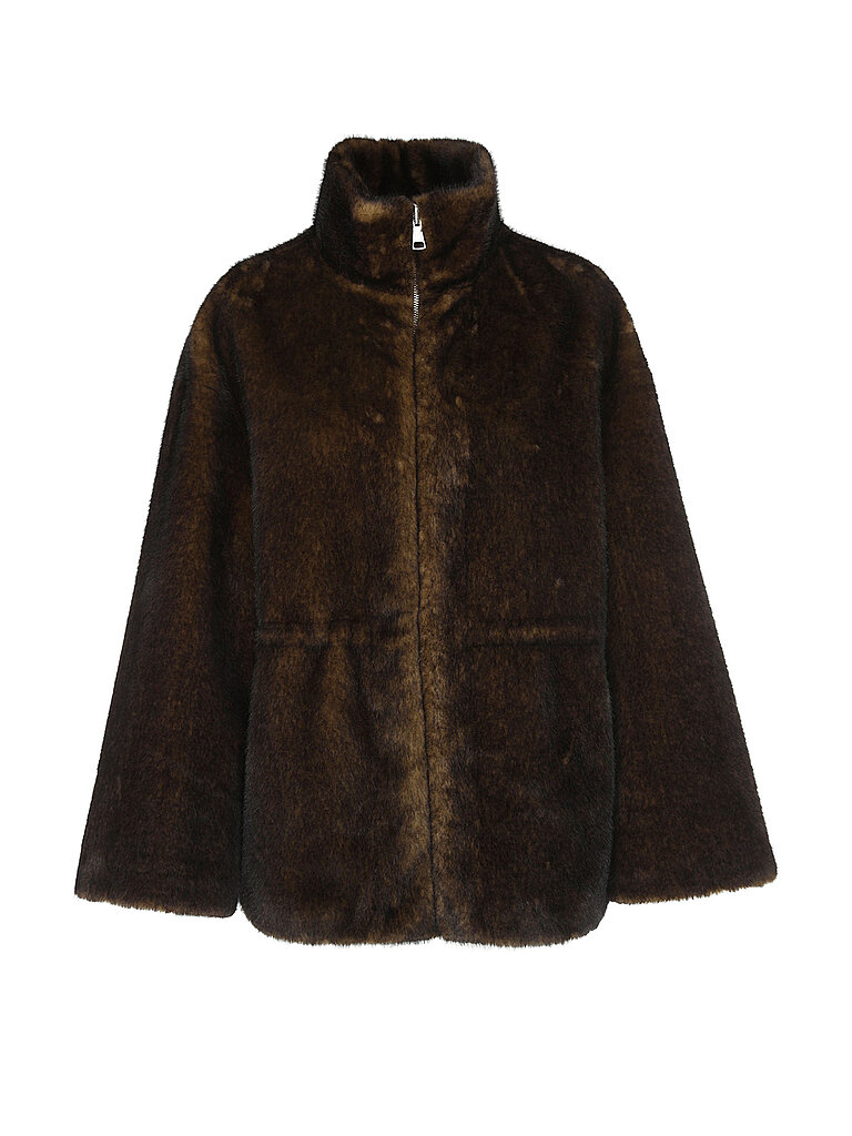 STUDIO AR Jacke in Felloptik FRANKIE olive | 34