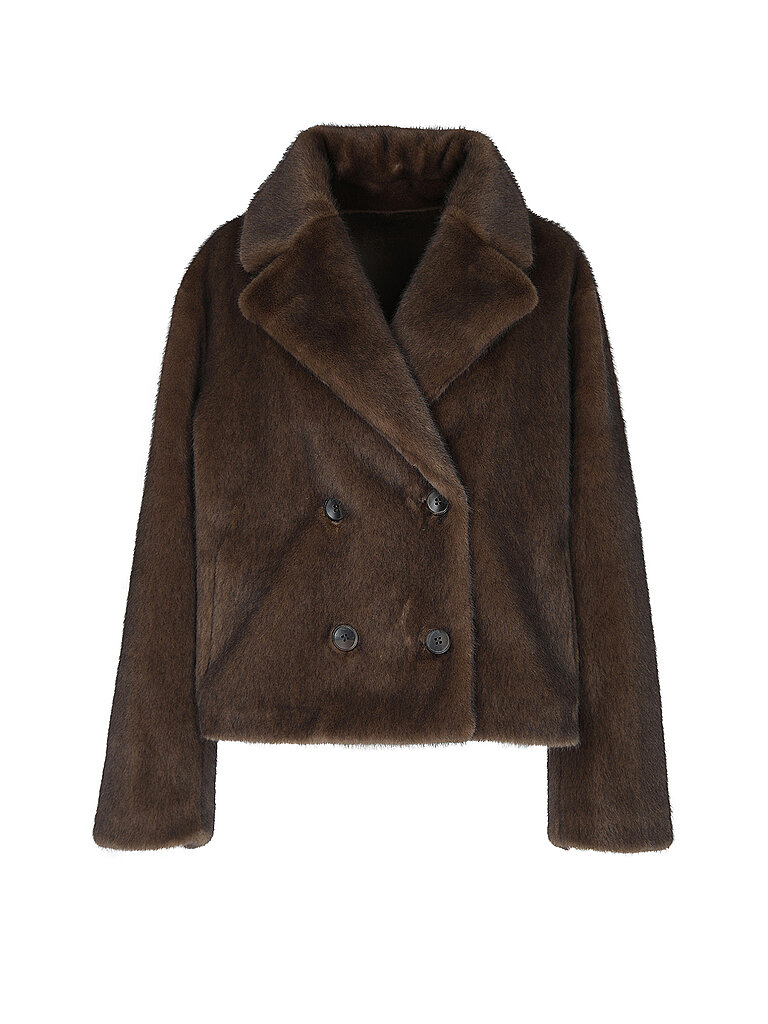 STUDIO AR Jacke in Felloptik ANGIE braun | 38