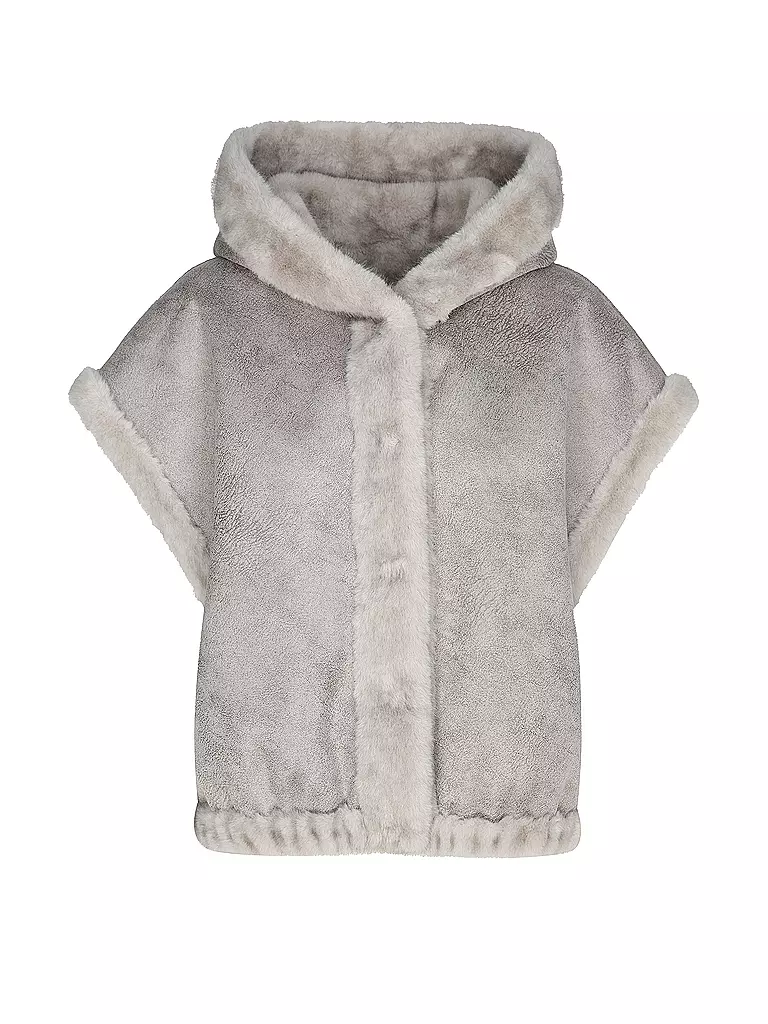 STUDIO AR | Wendejacke  in Felloptik MINK | grau