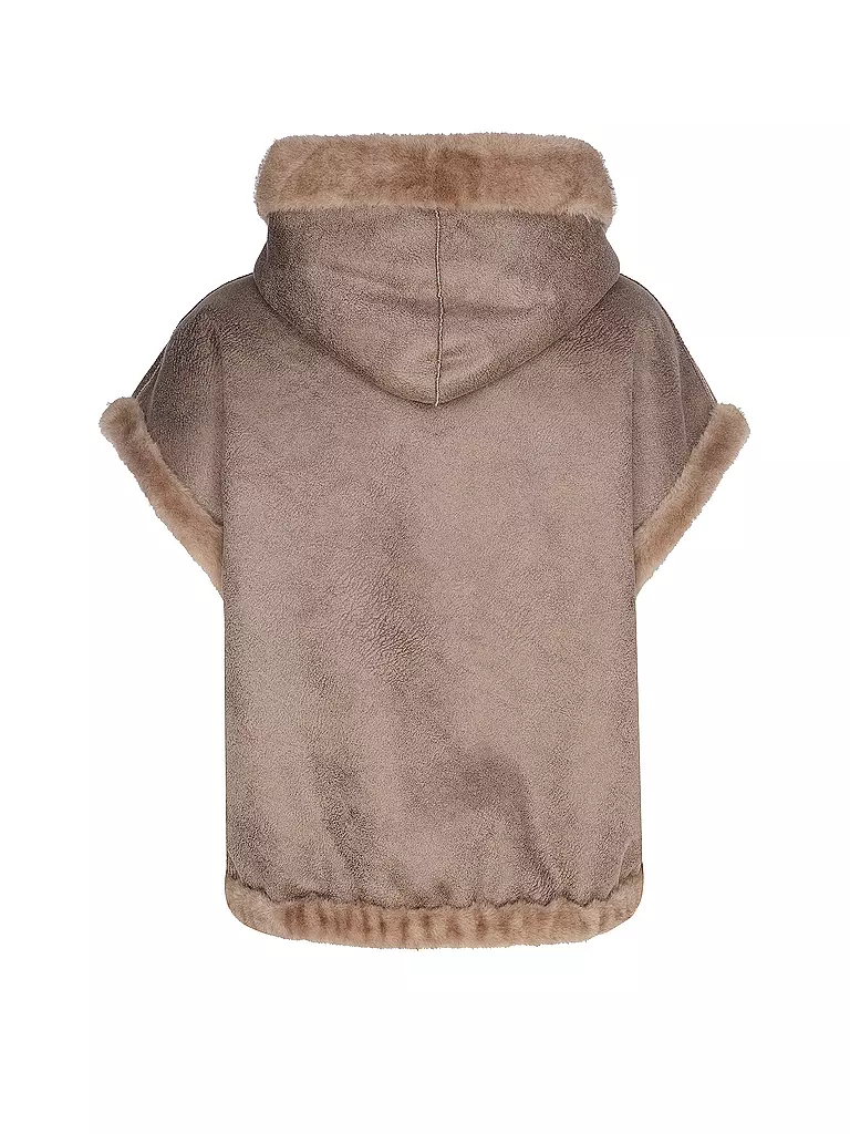 STUDIO AR | Wendejacke in Felloptik MINK | grau
