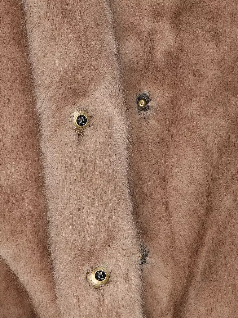 STUDIO AR | Wendejacke in Felloptik MINK | grau