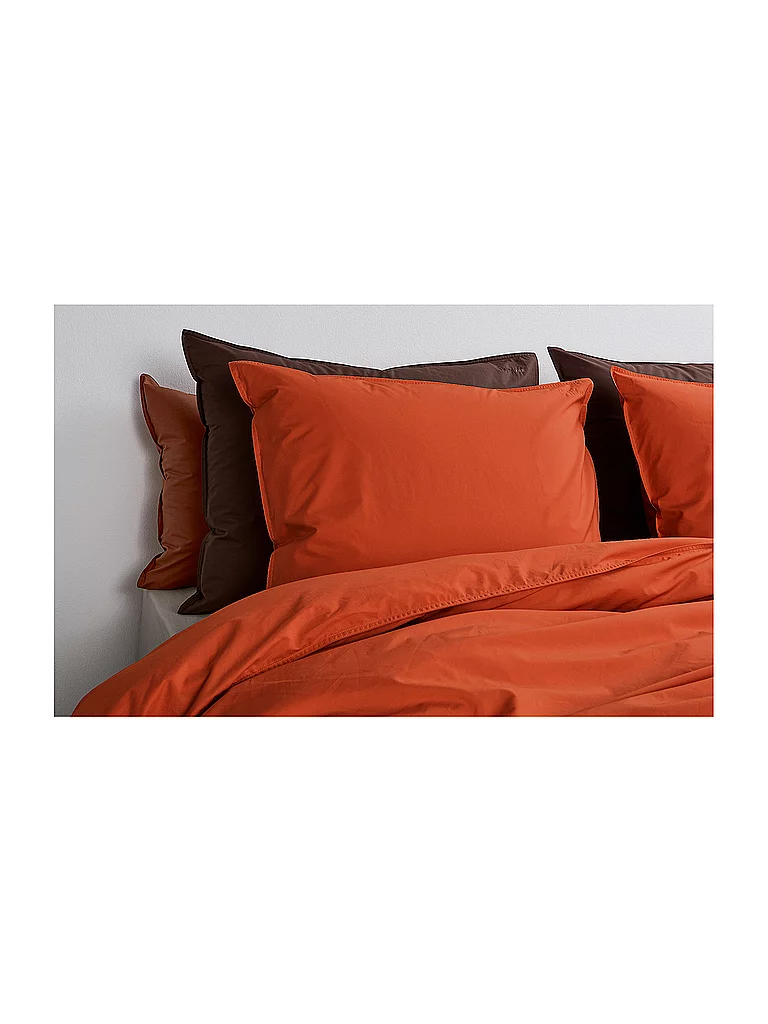 SUITE702 Ropa de cama de percal 70x90cm/140x200cm Poppy Naranja naranja