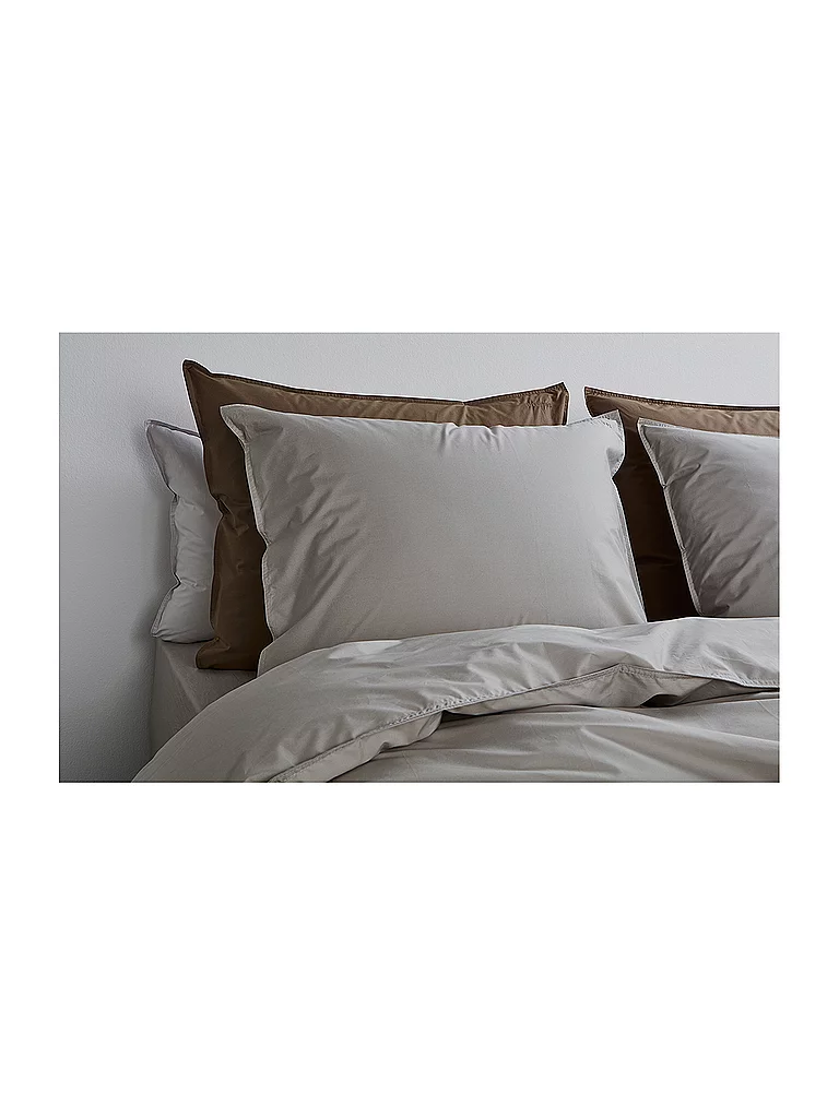 SUITE702 Ropa de cama de percal 70x90cm/140x200cm Gris Plata gris claro