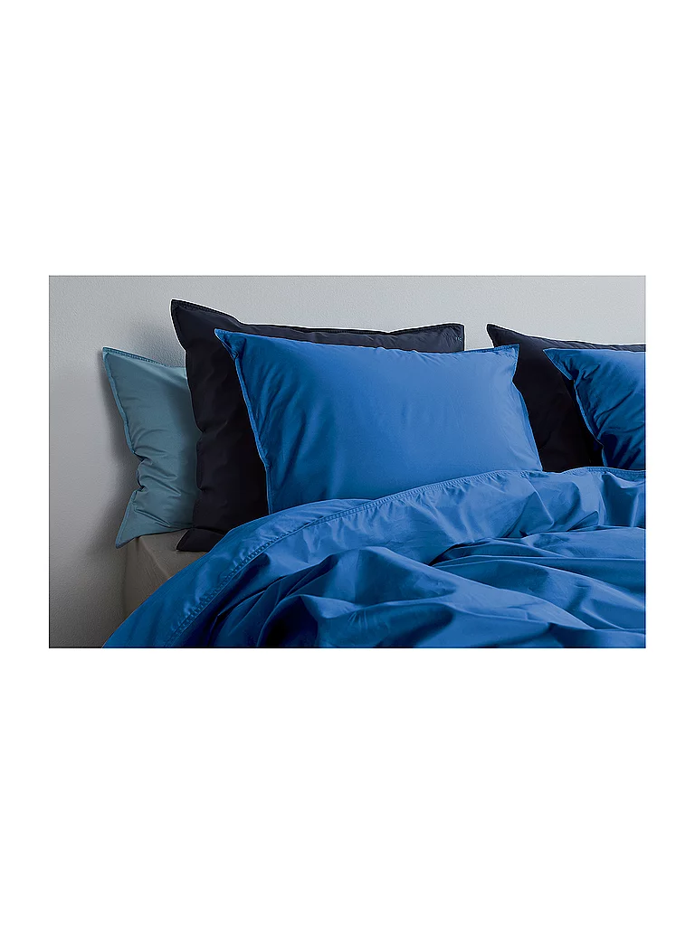 SUITE702 Parure de lit en percale 70x90cm/140x200cm Cobalt bleu