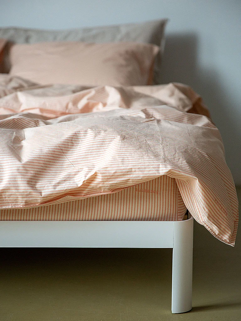 SUITE702 Ropa de cama de percal 70x90cm/140x200cm Melocotón-Crudo coral