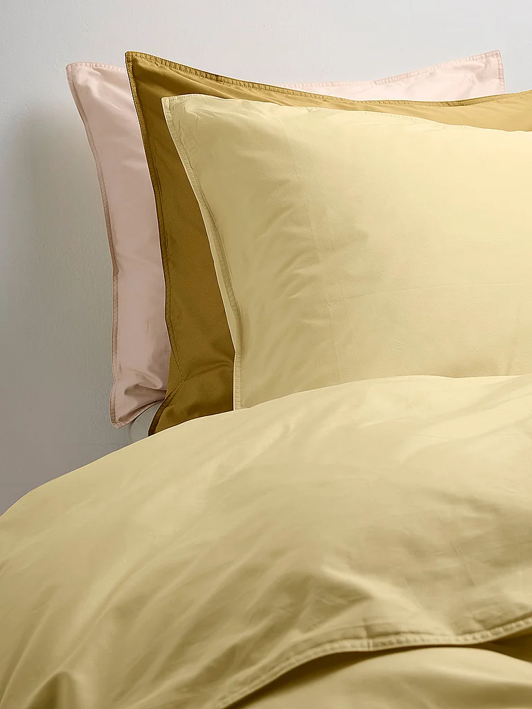 SUITE702 Ropa de cama de satén 70x90cm / 140x200cm Crema de mantequilla amarillo