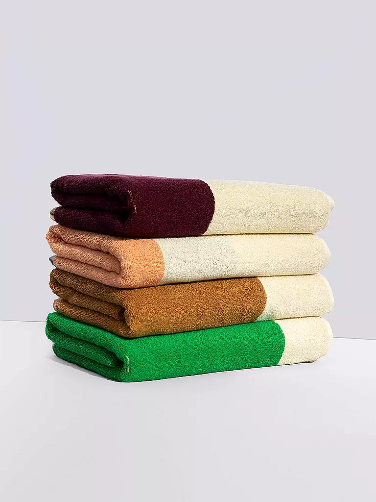 SUITE702 | Duschtuch 70x140cm MARTENS AND MARTENS Pink/Green | hellbraun