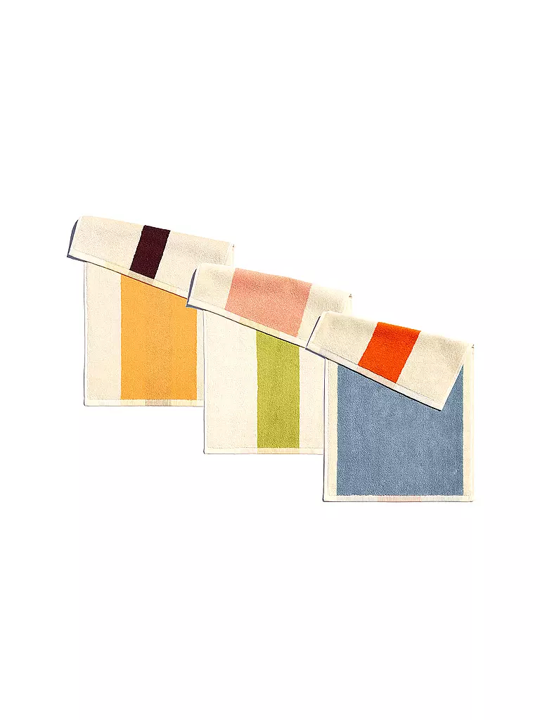 SUITE702 | Gästetuch Set 3x 30x50cm MARTENS AND MARTENS Lime/Yellow/Sky Blue | bunt