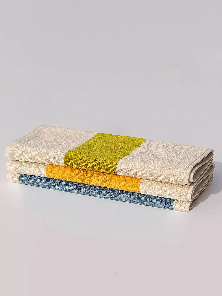 SUITE702 | Gästetuch Set 3x 30x50cm MARTENS AND MARTENS Lime/Yellow/Sky Blue | bunt