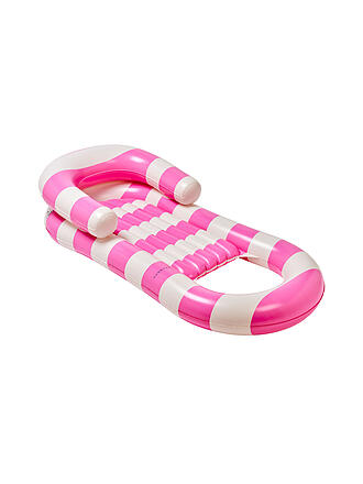 SUNNYLIFE | Laze & Lounge Float - Pool Party Magenta Stripe