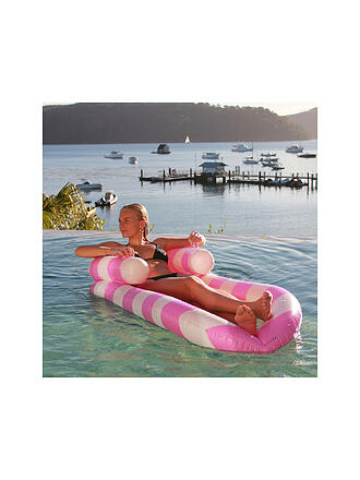 SUNNYLIFE | Laze & Lounge Float - Pool Party Magenta Stripe