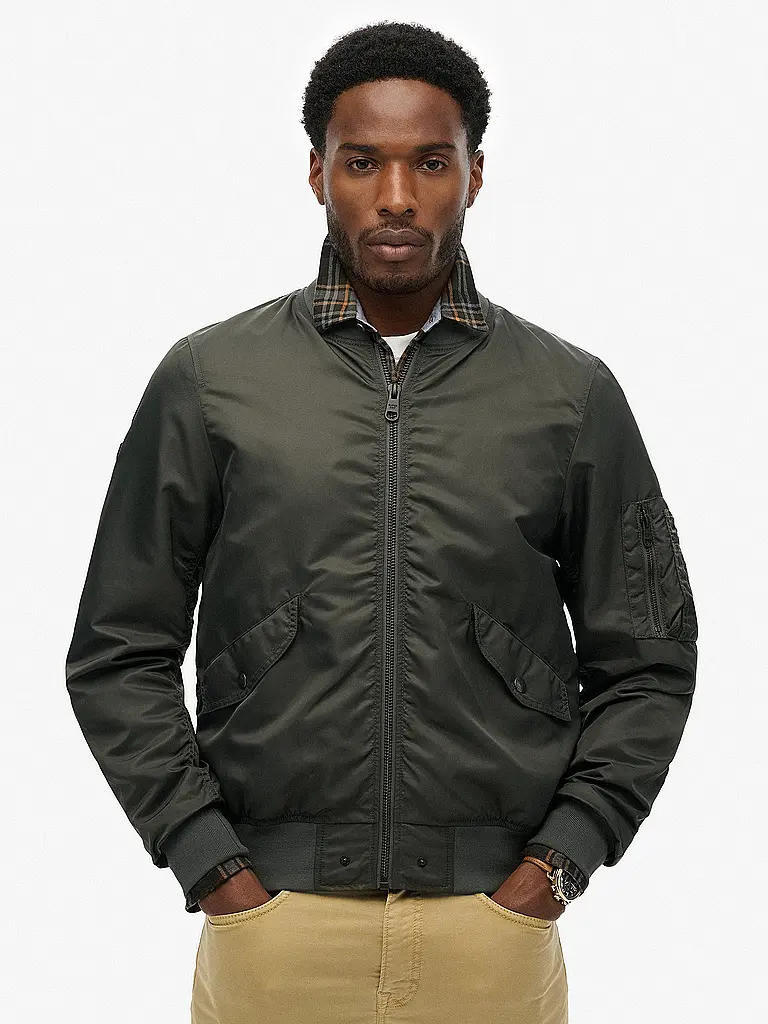 SUPERDRY | Bomberjacke MERCHANT MA1 | Grau