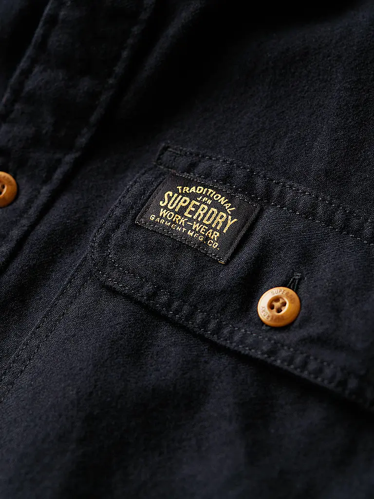 SUPERDRY | Flanellhemd  | schwarz