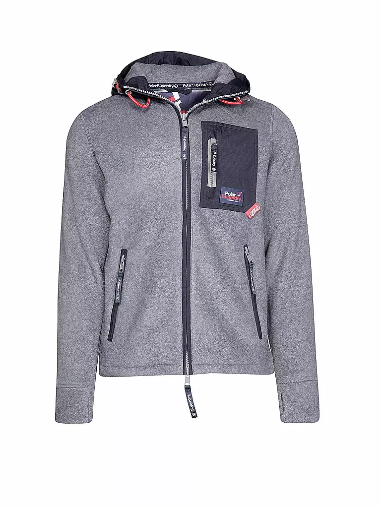SUPERDRY | Fleece-Weste | grau