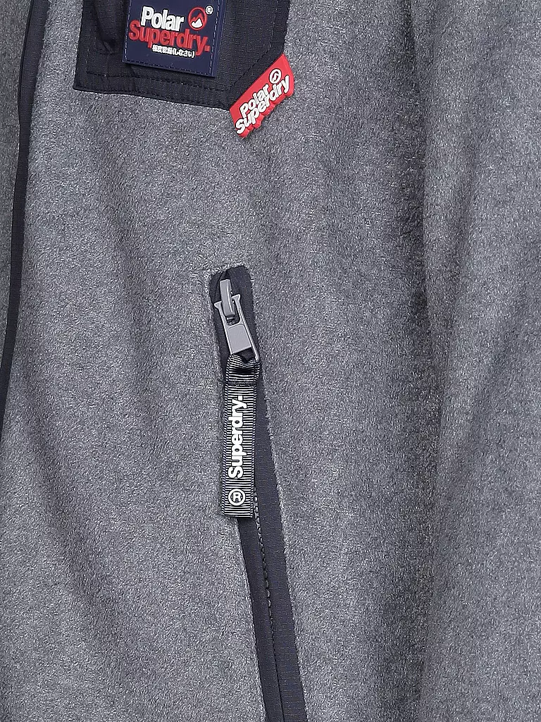 SUPERDRY | Fleece-Weste | grau