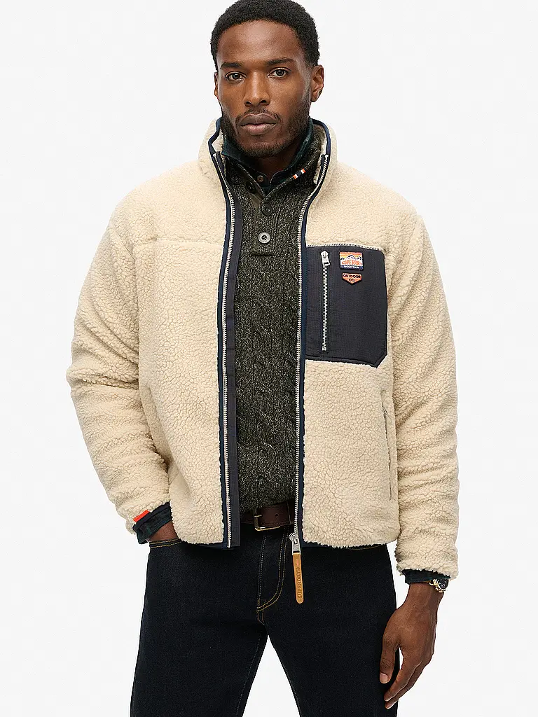 SUPERDRY | Fleecejacke  | beige