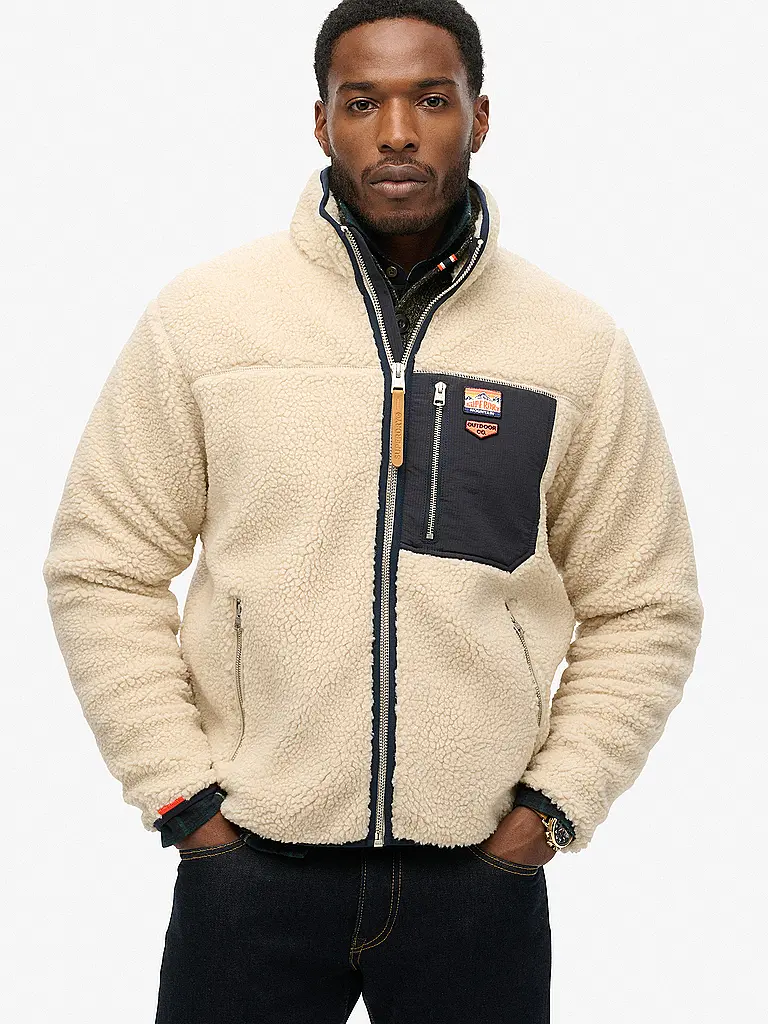 SUPERDRY | Fleecejacke  | beige