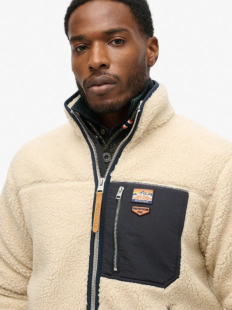 SUPERDRY | Fleecejacke  | beige