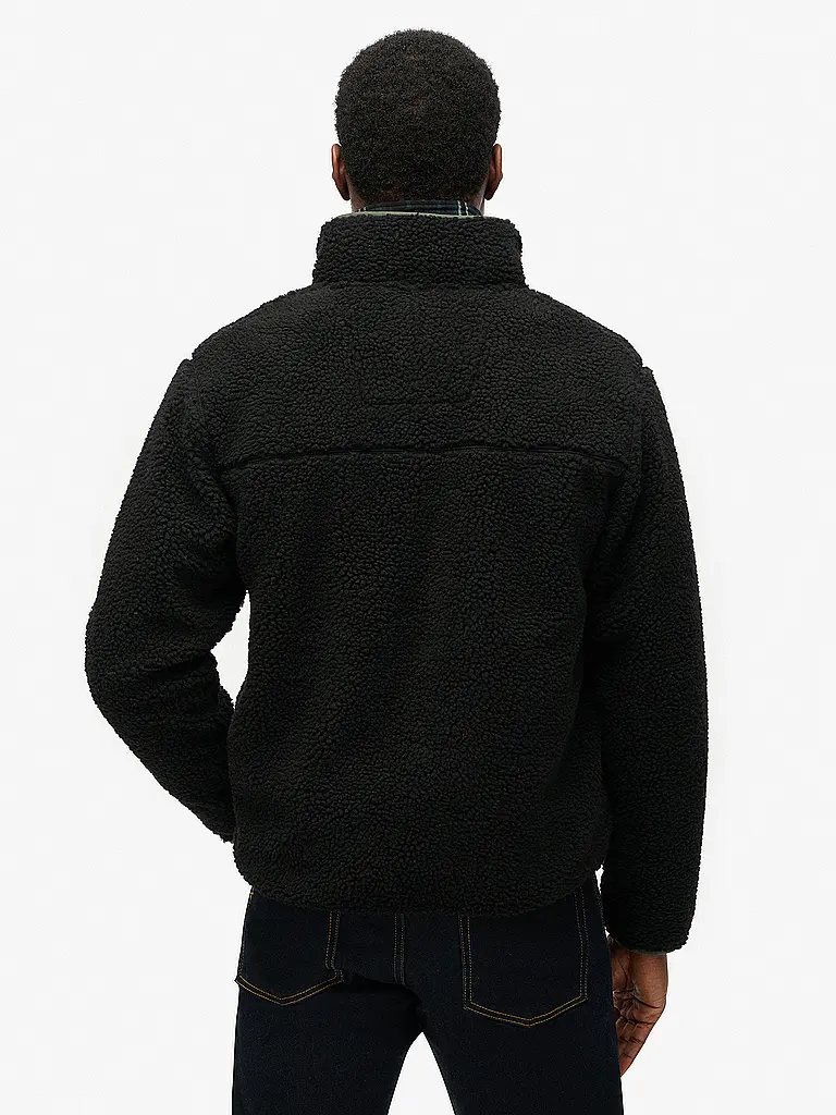 SUPERDRY | Fleecejacke | schwarz