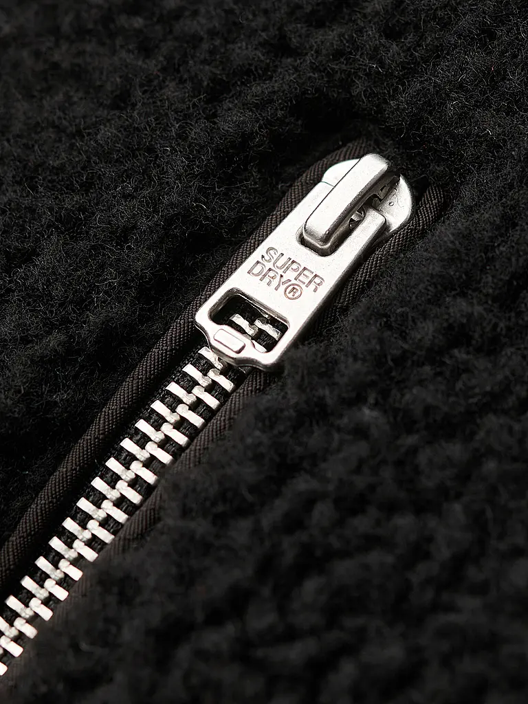 SUPERDRY | Fleecejacke | schwarz