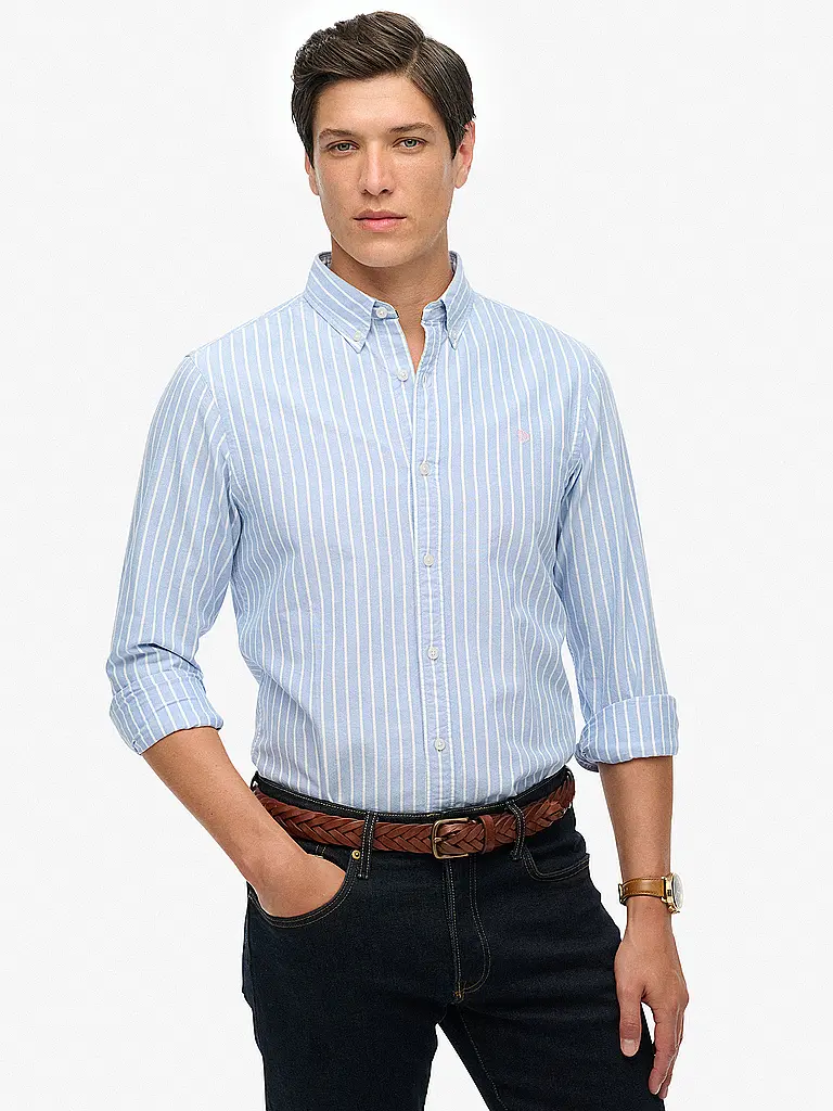 SUPERDRY | Hemd Casual Fit | blau