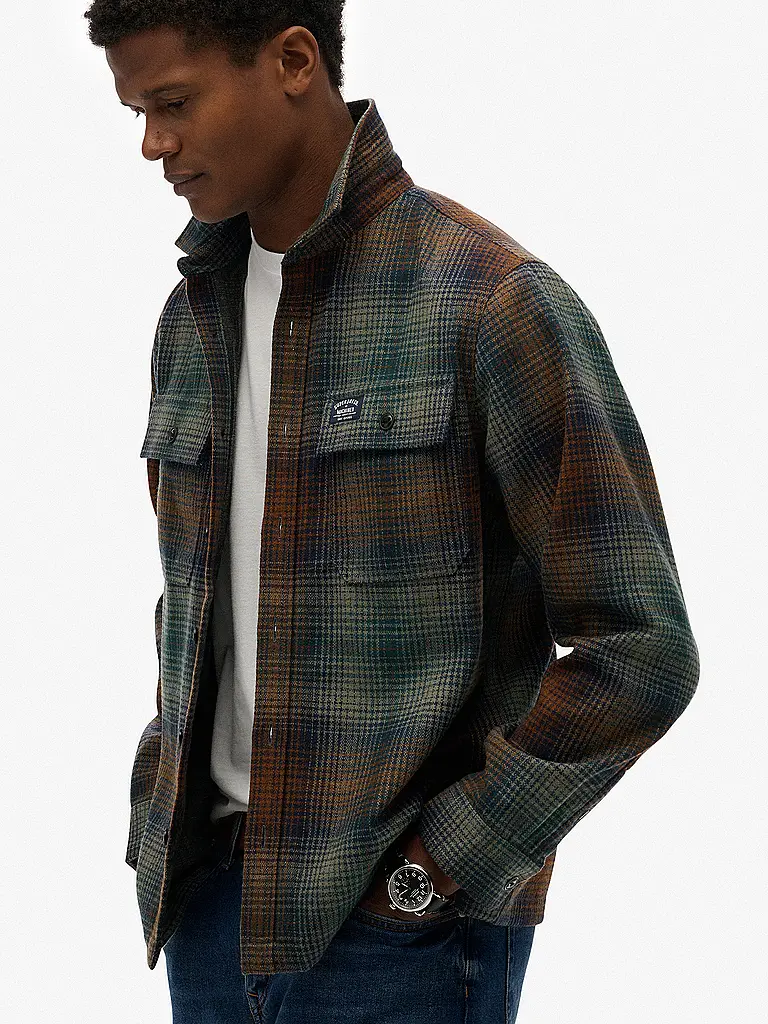 SUPERDRY | Overshirt  | Braun