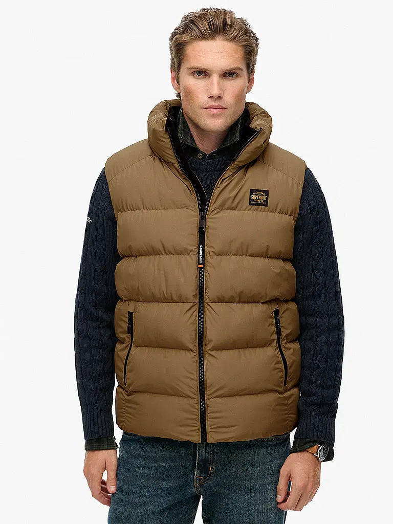 SUPERDRY | Steppgilet | grau