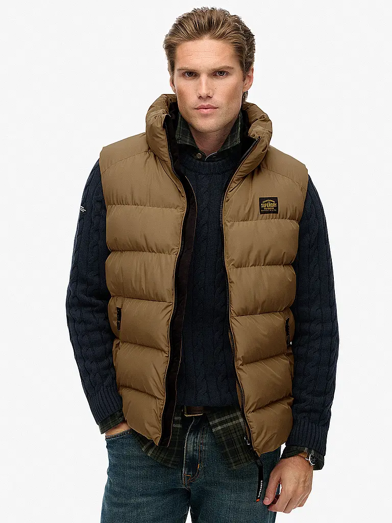 SUPERDRY | Steppgilet | grau